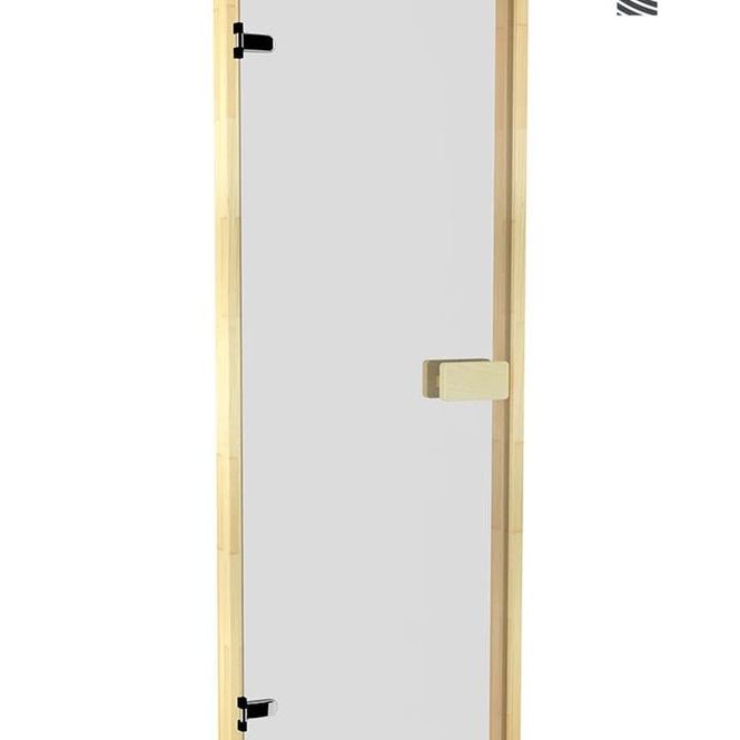 Huvudbild Bastudörr 7x20 Classic med glas och furukarm