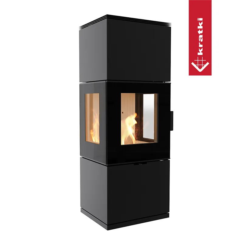 Vedeldad stålkamin INGA 8 kW Ø 150