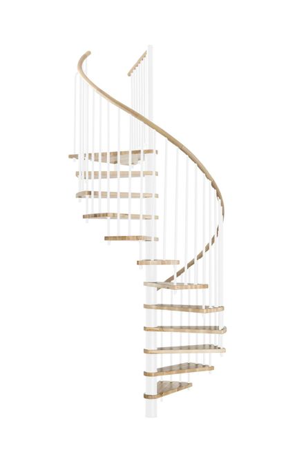 Bild på Minka Spiraltrappa Spiral Wood vit
