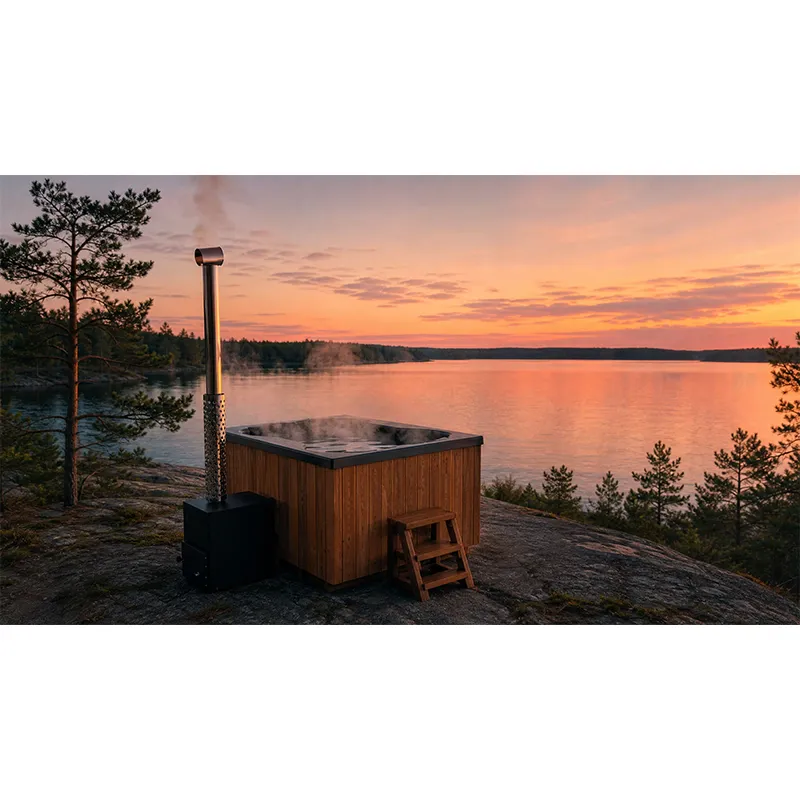 Badestamp Quattro S for 4 personer, elektrisk oppvarming/kjøling