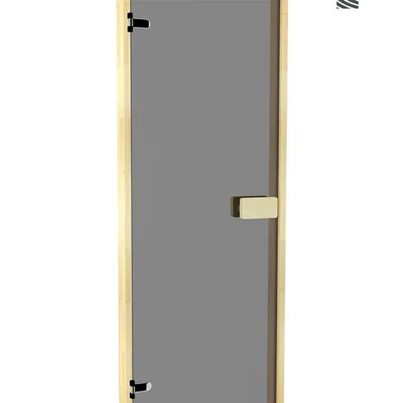 Bastudörr 6x18 Classic glas och furukarm